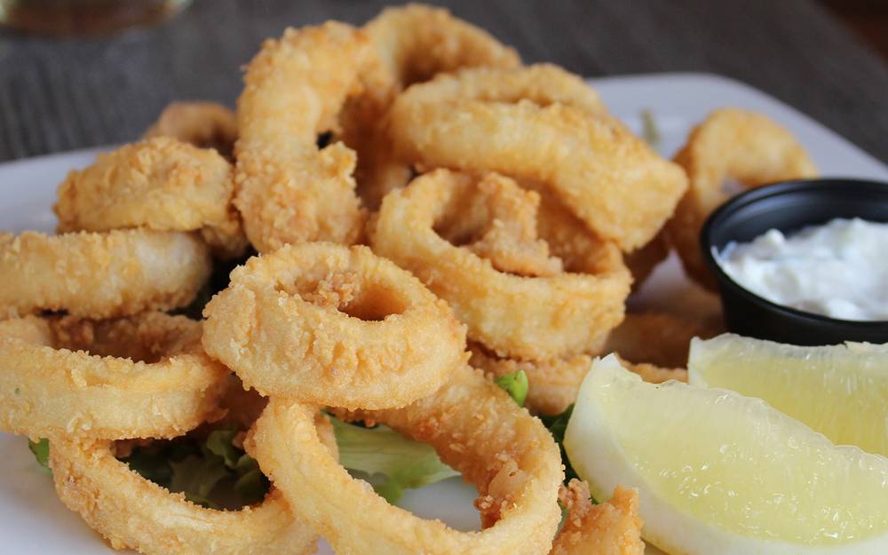 PGR Bar Kamieniec Wroclawski menu owoce morza kalmary krazki